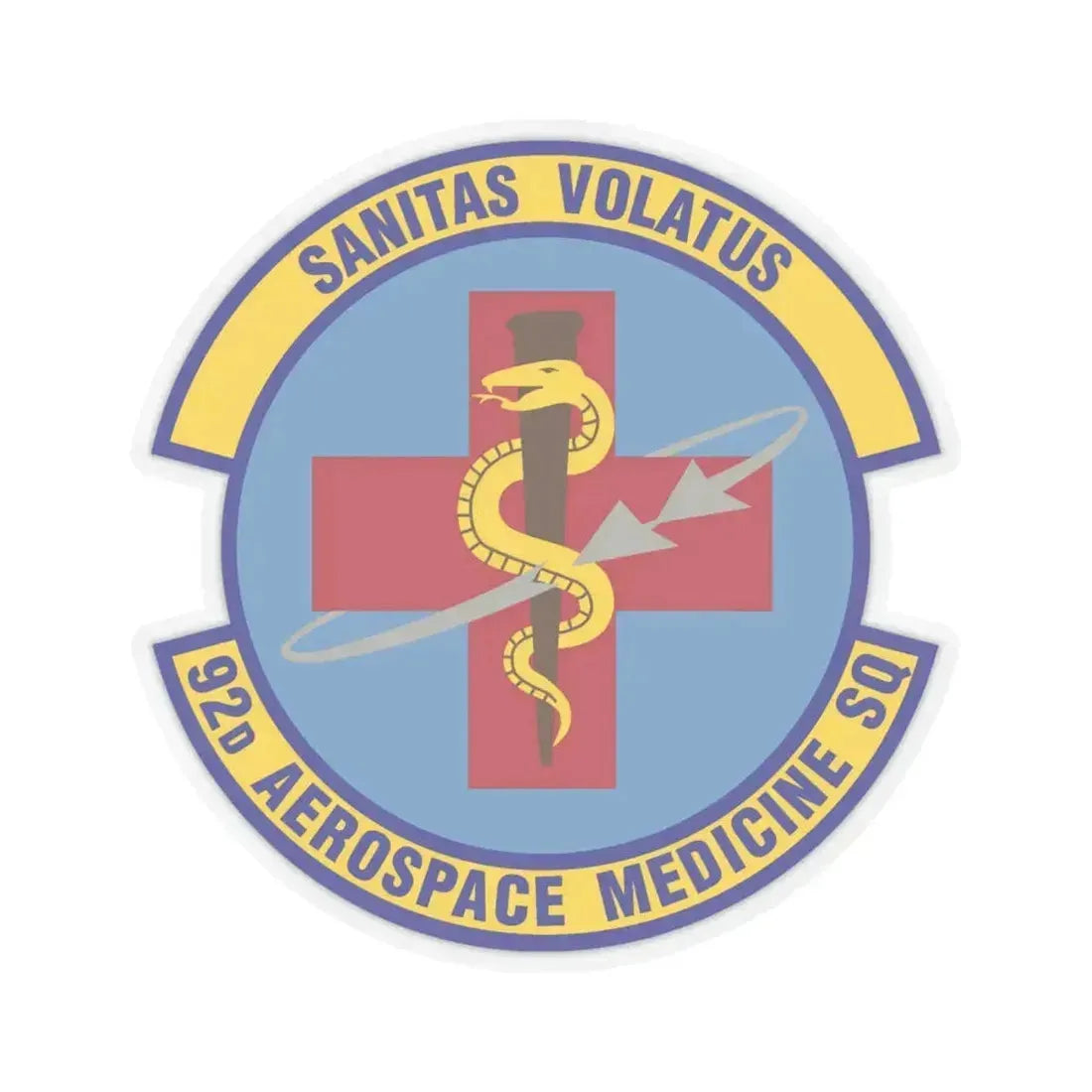 92d Aerospace Medicine Squadron (U.S. Air Force) STICKER Vinyl Kiss-Cut Decal 6 Inch Transparent - The Sticker Space