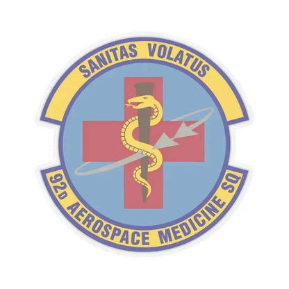92d Aerospace Medicine Squadron (U.S. Air Force) STICKER Vinyl Kiss-Cut Decal 6 Inch Transparent - The Sticker Space