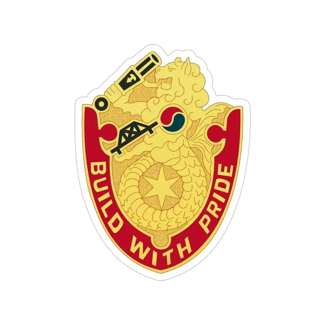 93 Engineer Battalion (U.S. Army) Transparent STICKER Die-Cut Vinyl Decal 6 Inch - The Sticker Space