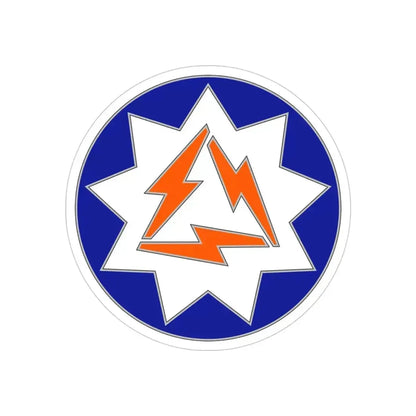 93 Signal Brigade (U.S. Army) REVERSE PRINT Transparent Die-Cut STICKER 4 Inch Die-Cut Transparent - The Sticker Space