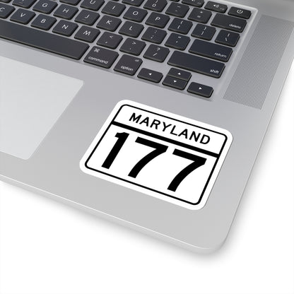 MD Route 177 (Maryland) (Road Sign) STICKER Vinyl Kiss-Cut Decal