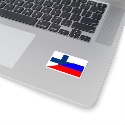Flag of Finland and Russia (Finland) STICKER Vinyl Kiss-Cut Decal
