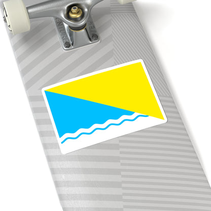 Flag of Novoazovsk raion (Ukraine) STICKER Vinyl Kiss-Cut Decal