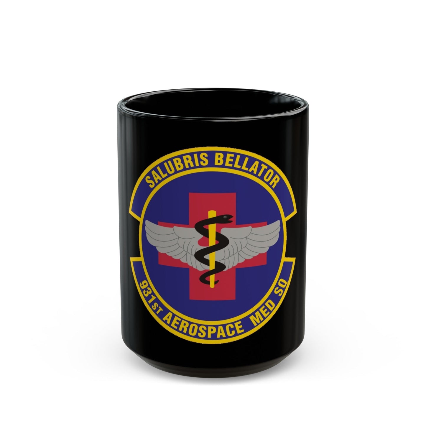 931 Aerospace Medicine Squadron AFRC (U.S. Air Force) Black Coffee Mug-15oz-The Sticker Space