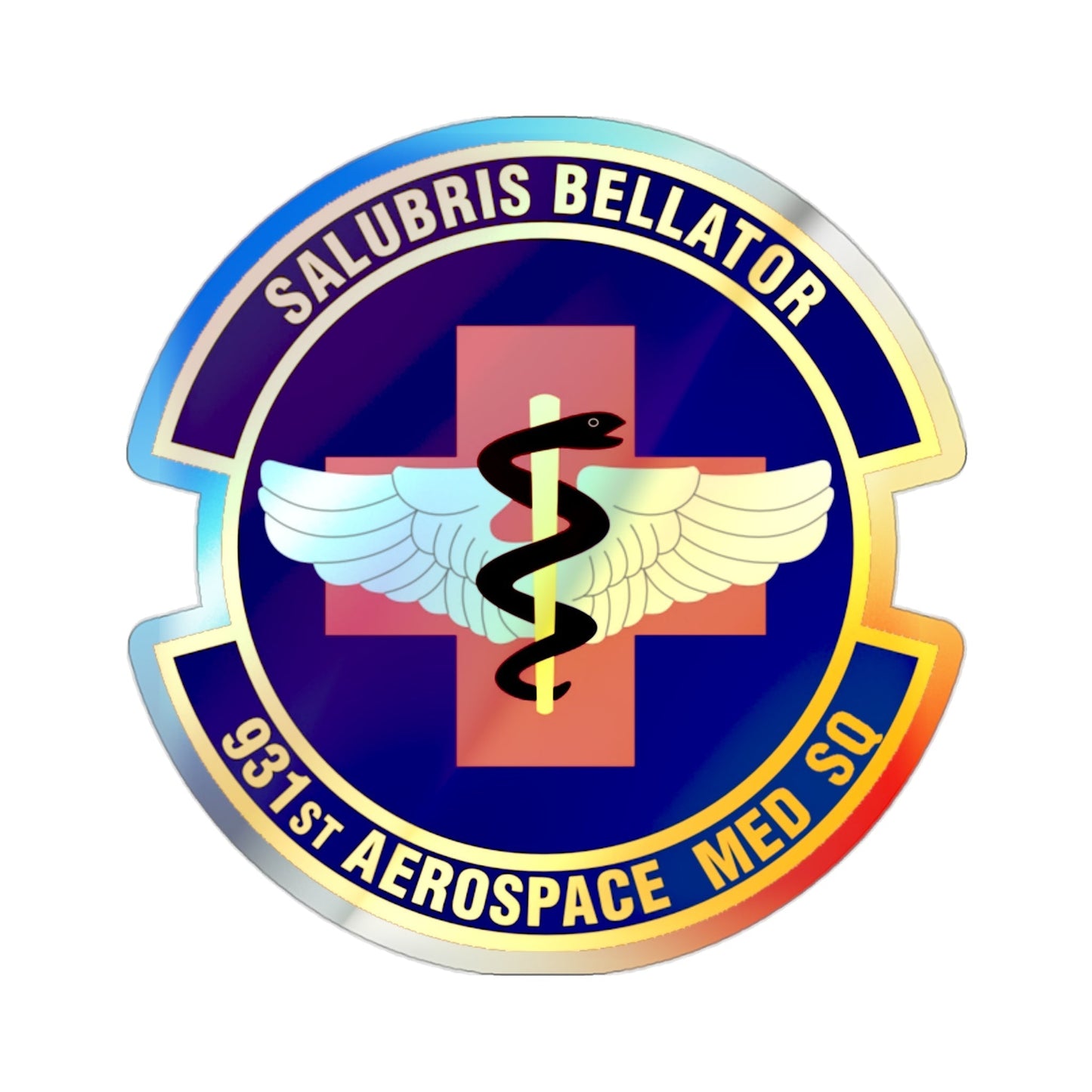 931 Aerospace Medicine Squadron AFRC (U.S. Air Force) Holographic STICKER Die-Cut Vinyl Decal-2 Inch-The Sticker Space