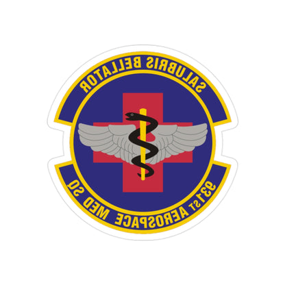 931 Aerospace Medicine Squadron AFRC (U.S. Air Force) REVERSE PRINT Transparent STICKER-2" × 2"-The Sticker Space