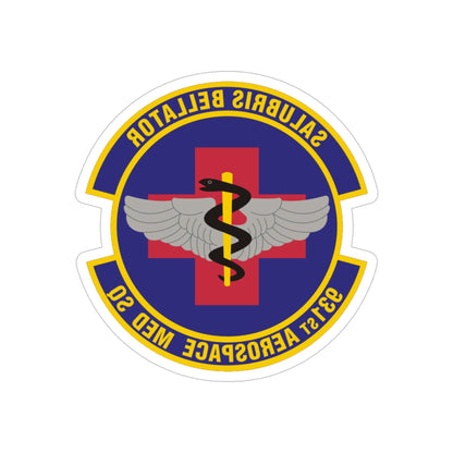 931 Aerospace Medicine Squadron AFRC (U.S. Air Force) REVERSE PRINT Transparent STICKER-6" × 6"-The Sticker Space