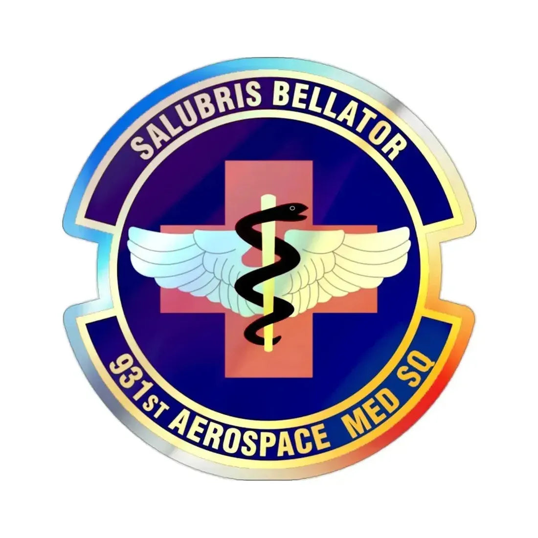 931 Aerospace Medicine Squadron AFRC (U.S. Air Force) Holographic STICKER Die-Cut Vinyl Decal 2 Inch Holographic - The Sticker Space