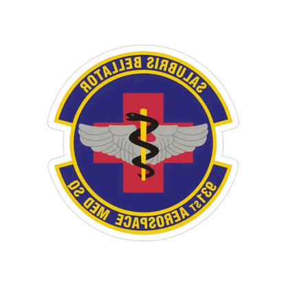 931 Aerospace Medicine Squadron AFRC (U.S. Air Force) REVERSE PRINT Transparent Die-Cut STICKER 3 Inch Die-Cut Transparent - The Sticker Space