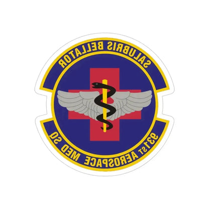 931 Aerospace Medicine Squadron AFRC (U.S. Air Force) REVERSE PRINT Transparent Die-Cut STICKER 5 Inch Die-Cut Transparent - The Sticker Space