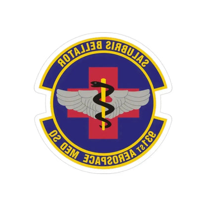 931 Aerospace Medicine Squadron AFRC (U.S. Air Force) REVERSE PRINT Transparent Die-Cut STICKER - The Sticker Space