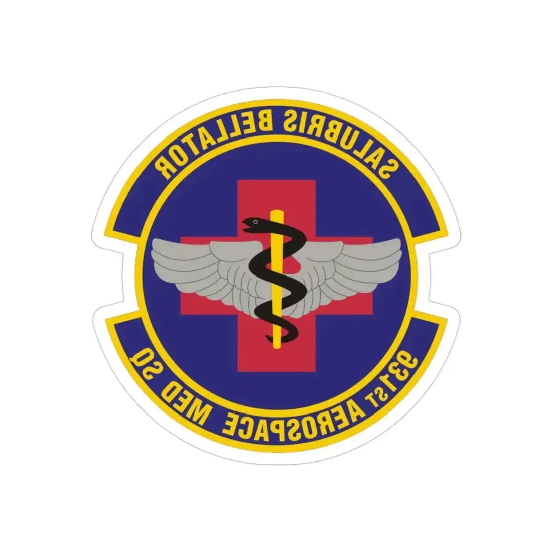 931 Aerospace Medicine Squadron AFRC (U.S. Air Force) REVERSE PRINT Transparent Die-Cut STICKER - The Sticker Space