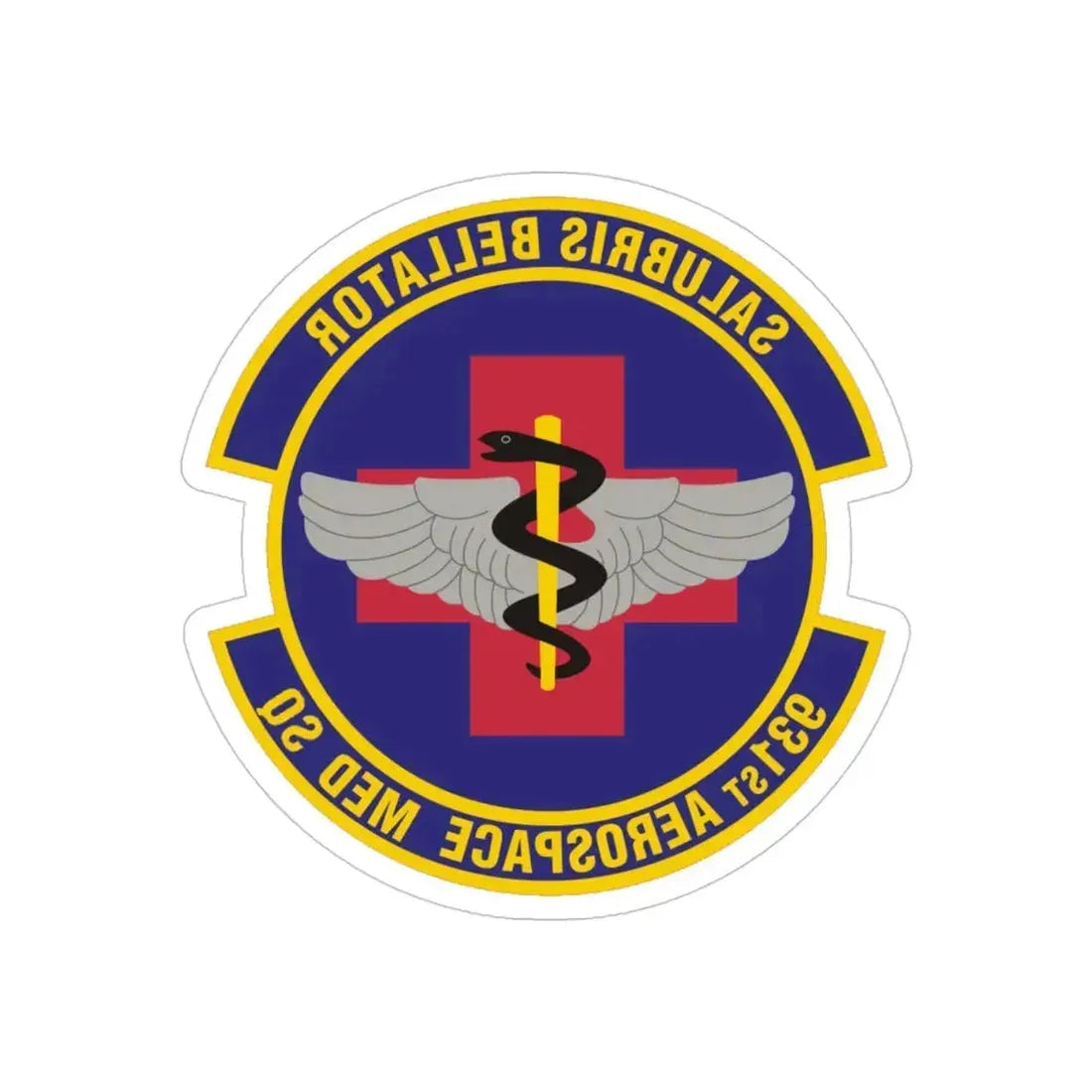 931 Aerospace Medicine Squadron AFRC (U.S. Air Force) REVERSE PRINT Transparent Die-Cut STICKER - The Sticker Space