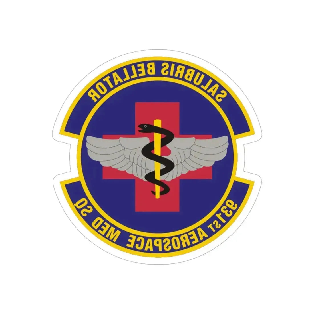 931 Aerospace Medicine Squadron AFRC (U.S. Air Force) REVERSE PRINT Transparent Die-Cut STICKER - The Sticker Space