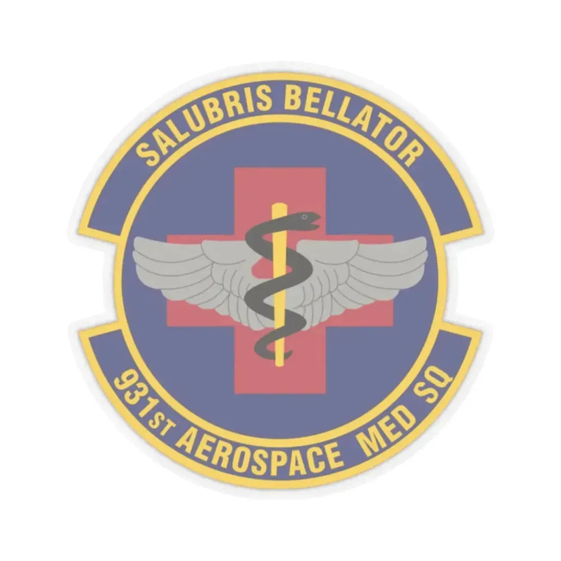 931 Aerospace Medicine Squadron AFRC (U.S. Air Force) STICKER Vinyl Kiss-Cut Decal 2 Inch Transparent - The Sticker Space