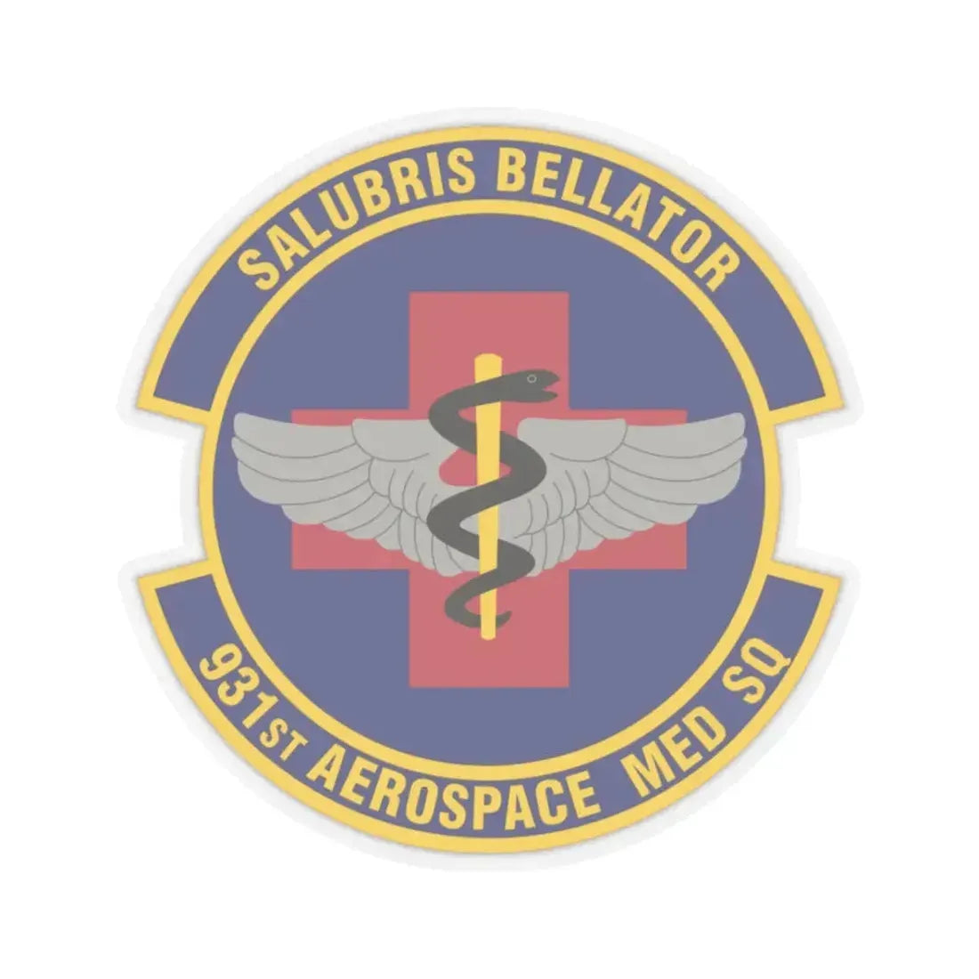 931 Aerospace Medicine Squadron AFRC (U.S. Air Force) STICKER Vinyl Kiss-Cut Decal 3 Inch Transparent - The Sticker Space