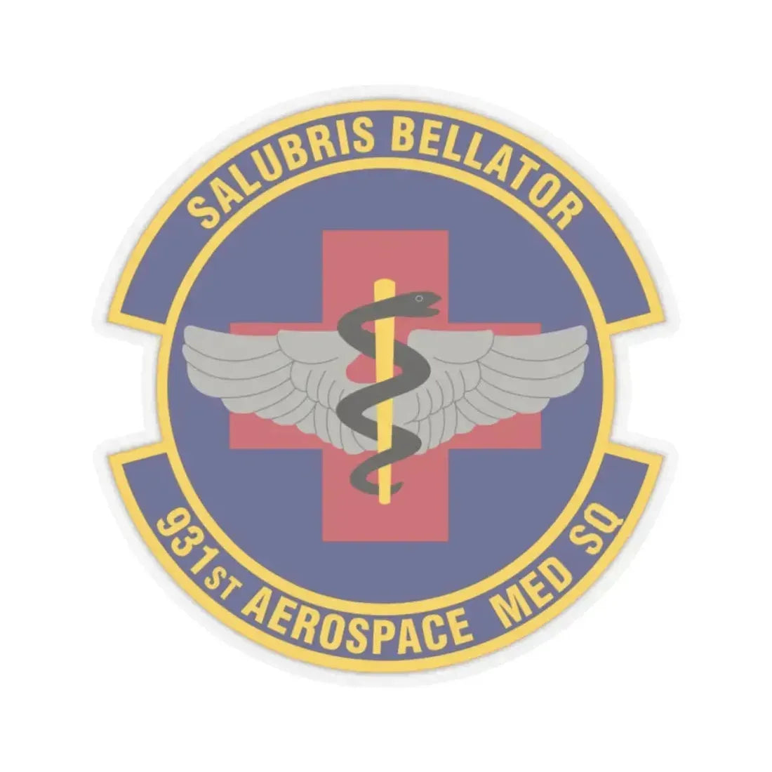 931 Aerospace Medicine Squadron AFRC (U.S. Air Force) STICKER Vinyl Kiss-Cut Decal 4 Inch Transparent - The Sticker Space