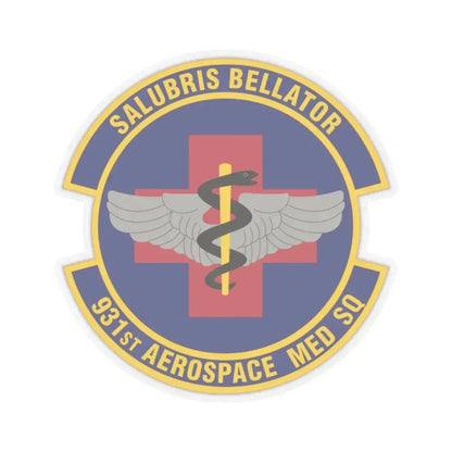931 Aerospace Medicine Squadron AFRC (U.S. Air Force) STICKER Vinyl Kiss-Cut Decal 4 Inch Transparent - The Sticker Space