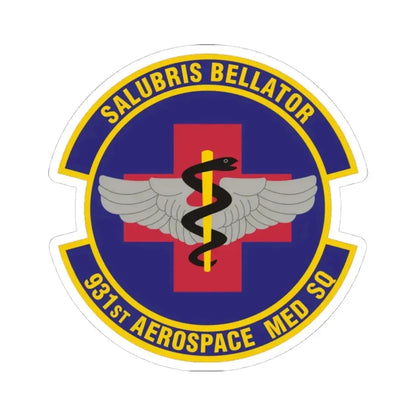 931 Aerospace Medicine Squadron AFRC (U.S. Air Force) STICKER Vinyl Kiss-Cut Decal 4 Inch White - The Sticker Space