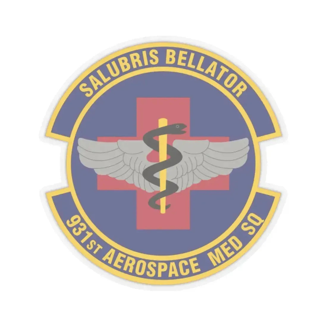 931 Aerospace Medicine Squadron AFRC (U.S. Air Force) STICKER Vinyl Kiss-Cut Decal 6 Inch Transparent - The Sticker Space