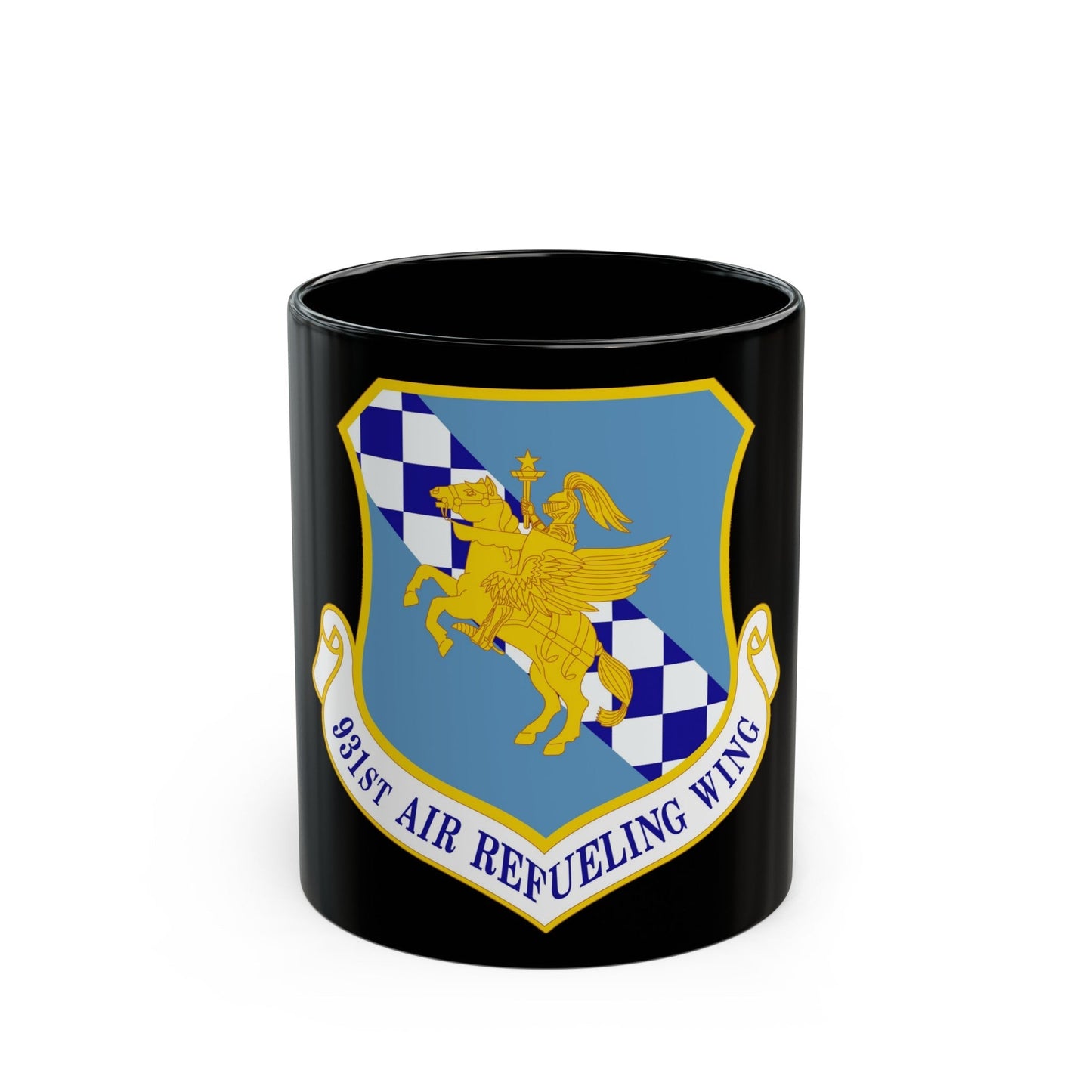 931 Air Refueling Wing AFRC (U.S. Air Force) Black Coffee Mug-11oz-The Sticker Space