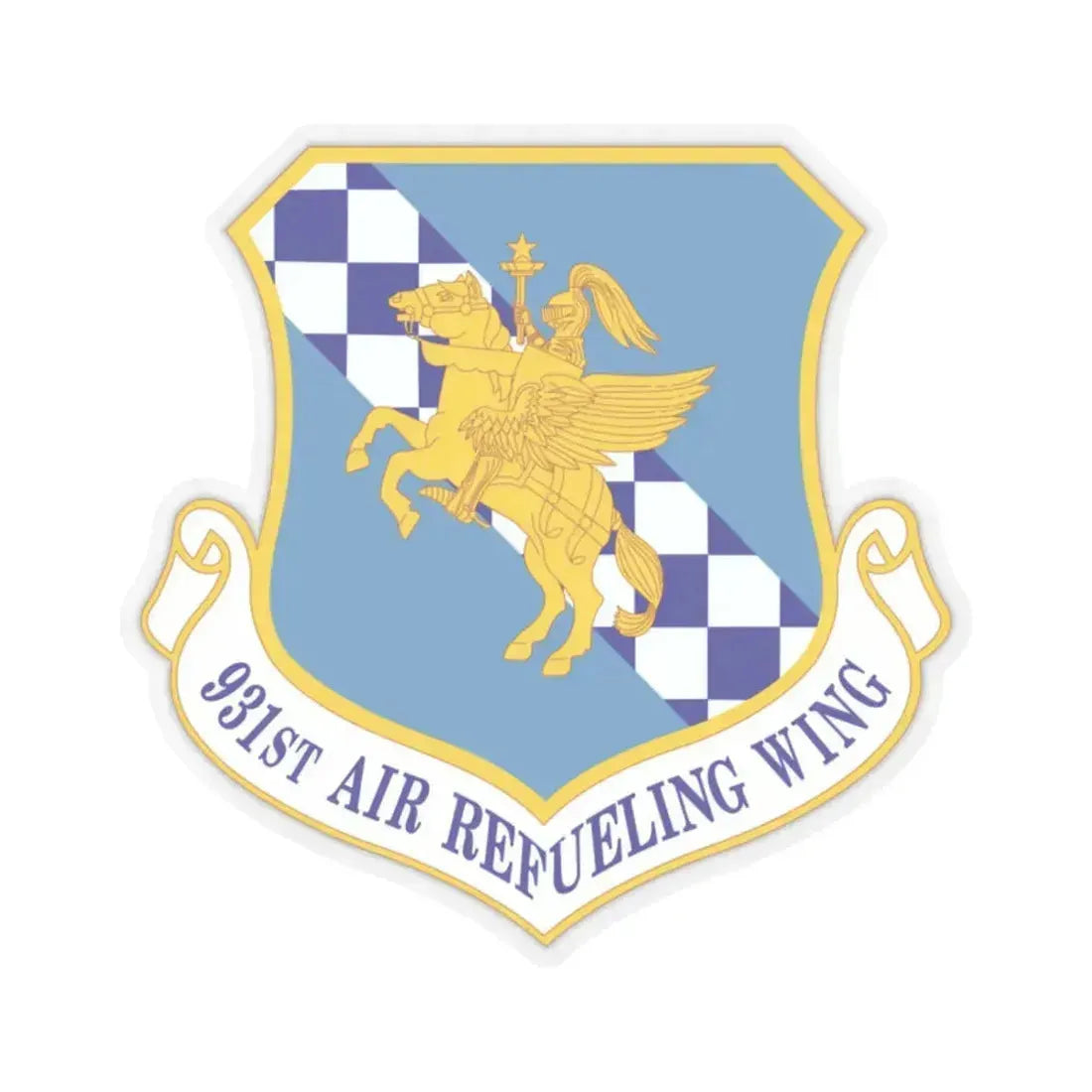 931 Air Refueling Wing AFRC (U.S. Air Force) STICKER Vinyl Kiss-Cut Decal 2 Inch Transparent - The Sticker Space