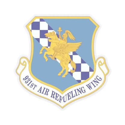 931 Air Refueling Wing AFRC (U.S. Air Force) STICKER Vinyl Kiss-Cut Decal 4 Inch Transparent - The Sticker Space