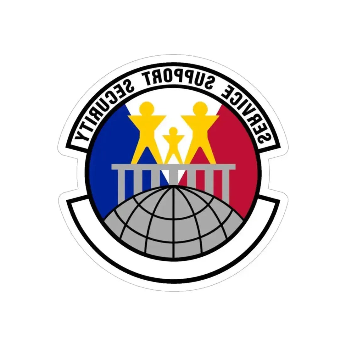931 Force Support Squadron AFRC (U.S. Air Force) REVERSE PRINT Transparent Die-Cut STICKER 6 Inch Die-Cut Transparent - The Sticker Space