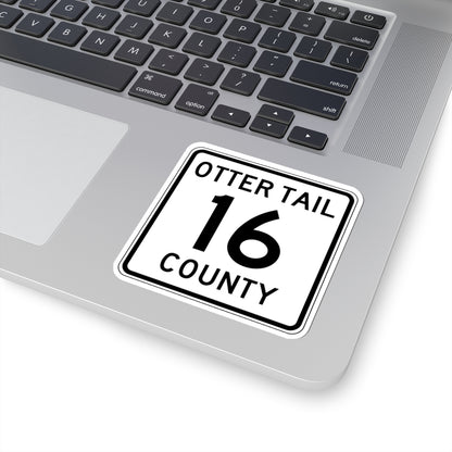 Otter Tail County Route 16 MN (Minnesota) (Road Sign) STICKER Vinyl Kiss-Cut Decal