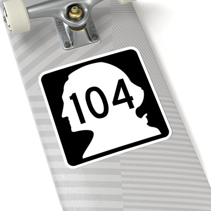WA-104 (Washington) (Road Sign) STICKER Vinyl Kiss-Cut Decal