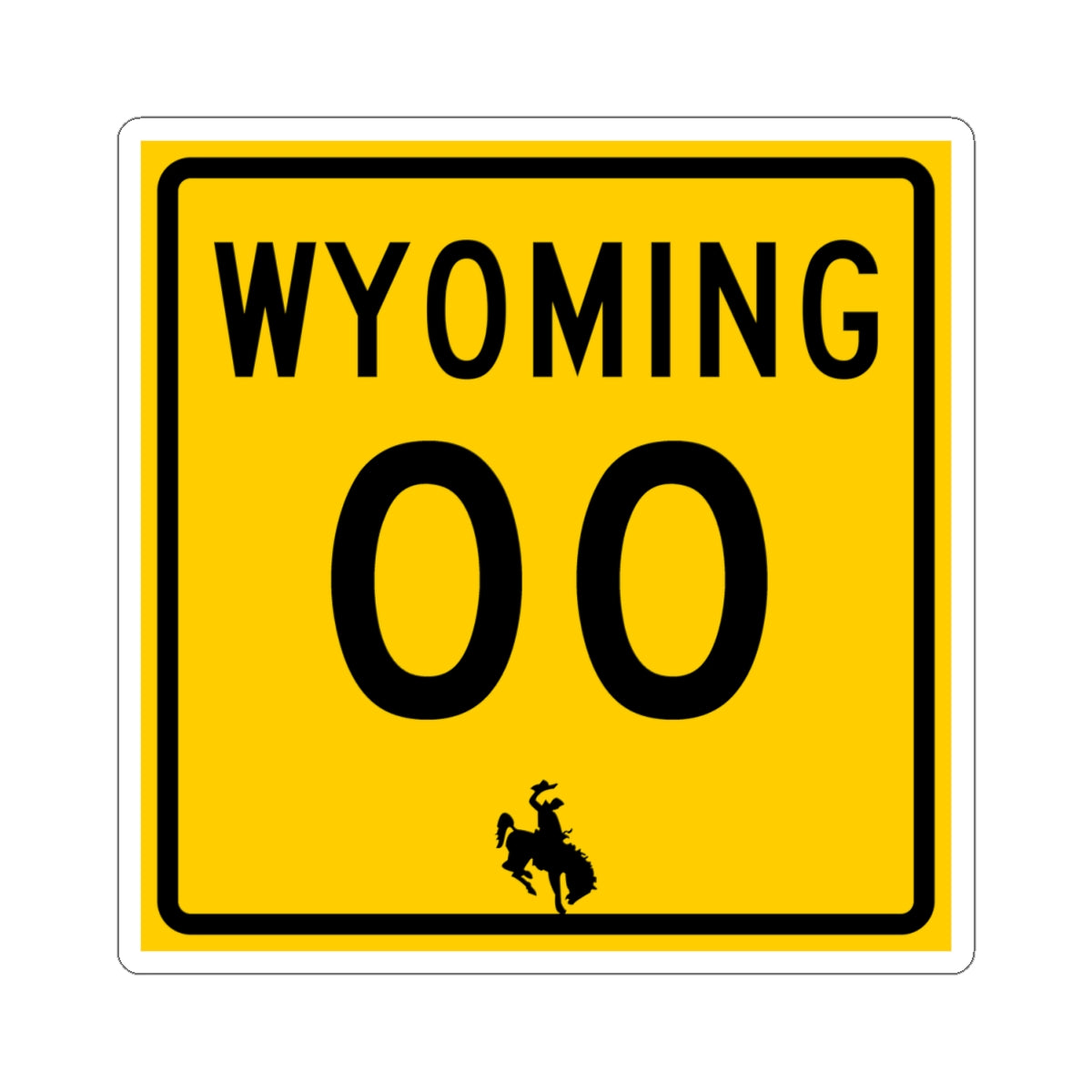 WY-00 (Wyoming) (Road Sign) STICKER Vinyl Kiss-Cut Decal