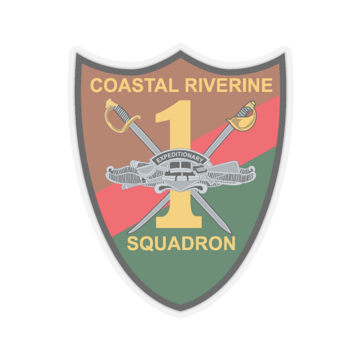 Coastal Riverine Squadron ONE (U.S. Navy) STICKER Vinyl Kiss-Cut Decal