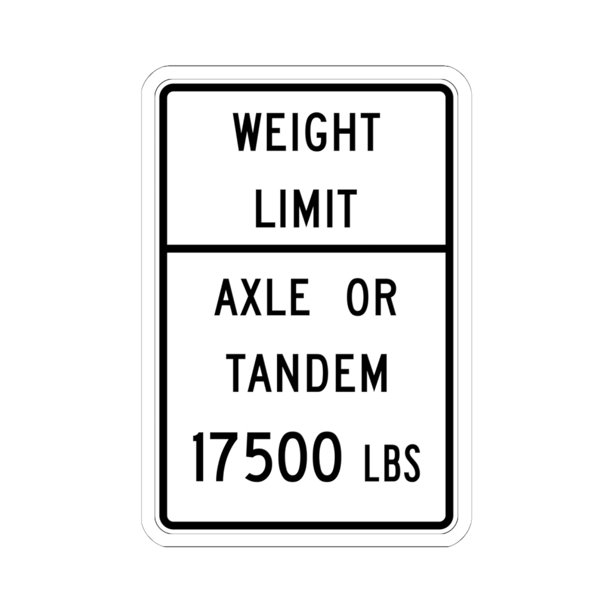 Texas MUTCD R12-2bT template (Texas) (Road Sign) STICKER Vinyl Kiss-Cut Decal