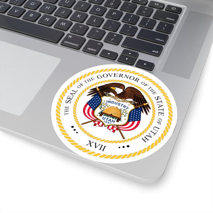 Seal of the Governor of Utah v2 - STICKER Vinyl Kiss-Cut Decal