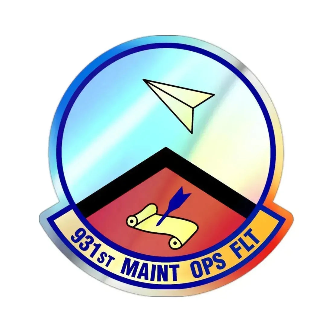 931st Maintenance Operations Flight (U.S. Air Force) Holographic STICKER Die-Cut Vinyl Decal 2 Inch Holographic - The Sticker Space
