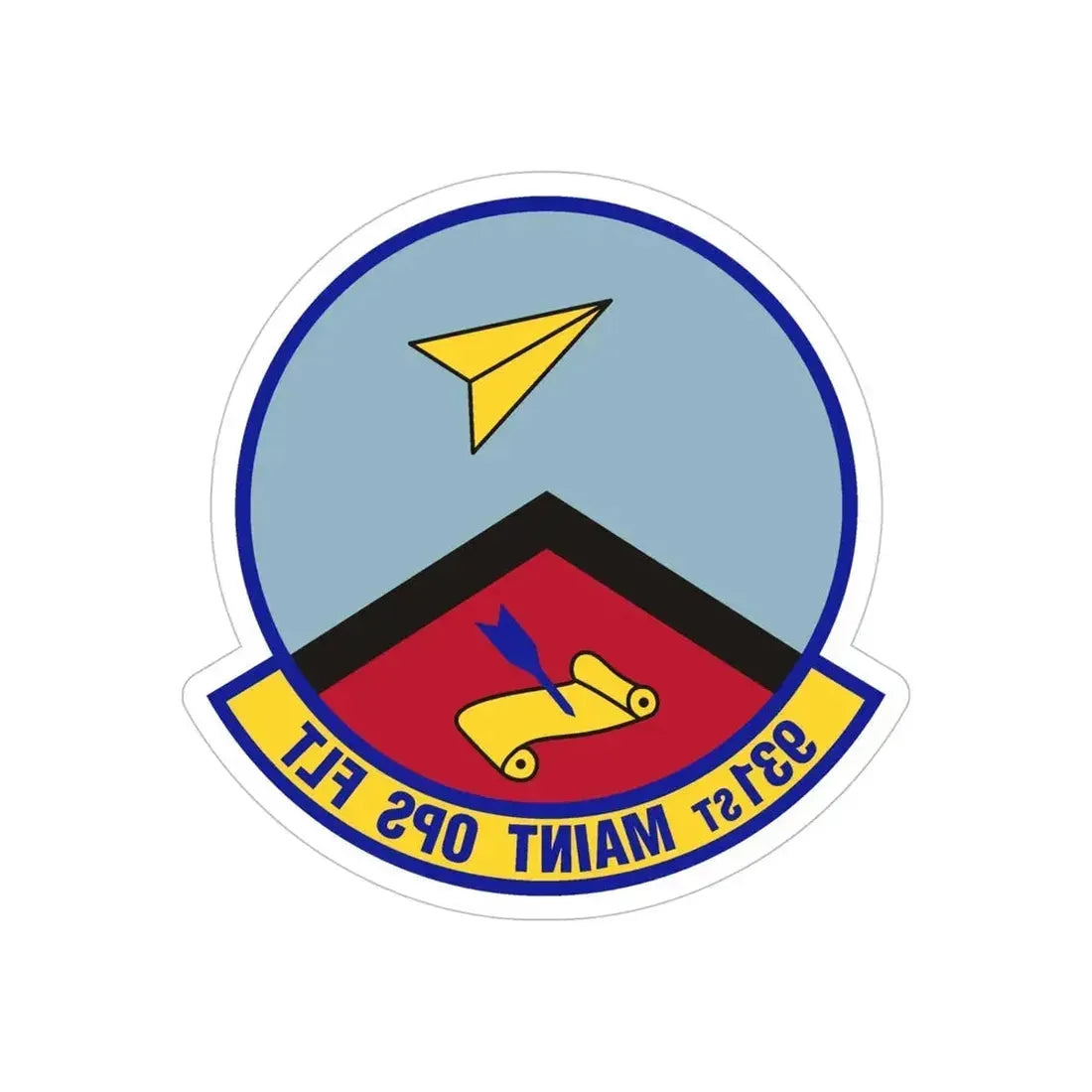 931st Maintenance Operations Flight (U.S. Air Force) REVERSE PRINT Transparent Die-Cut STICKER - The Sticker Space