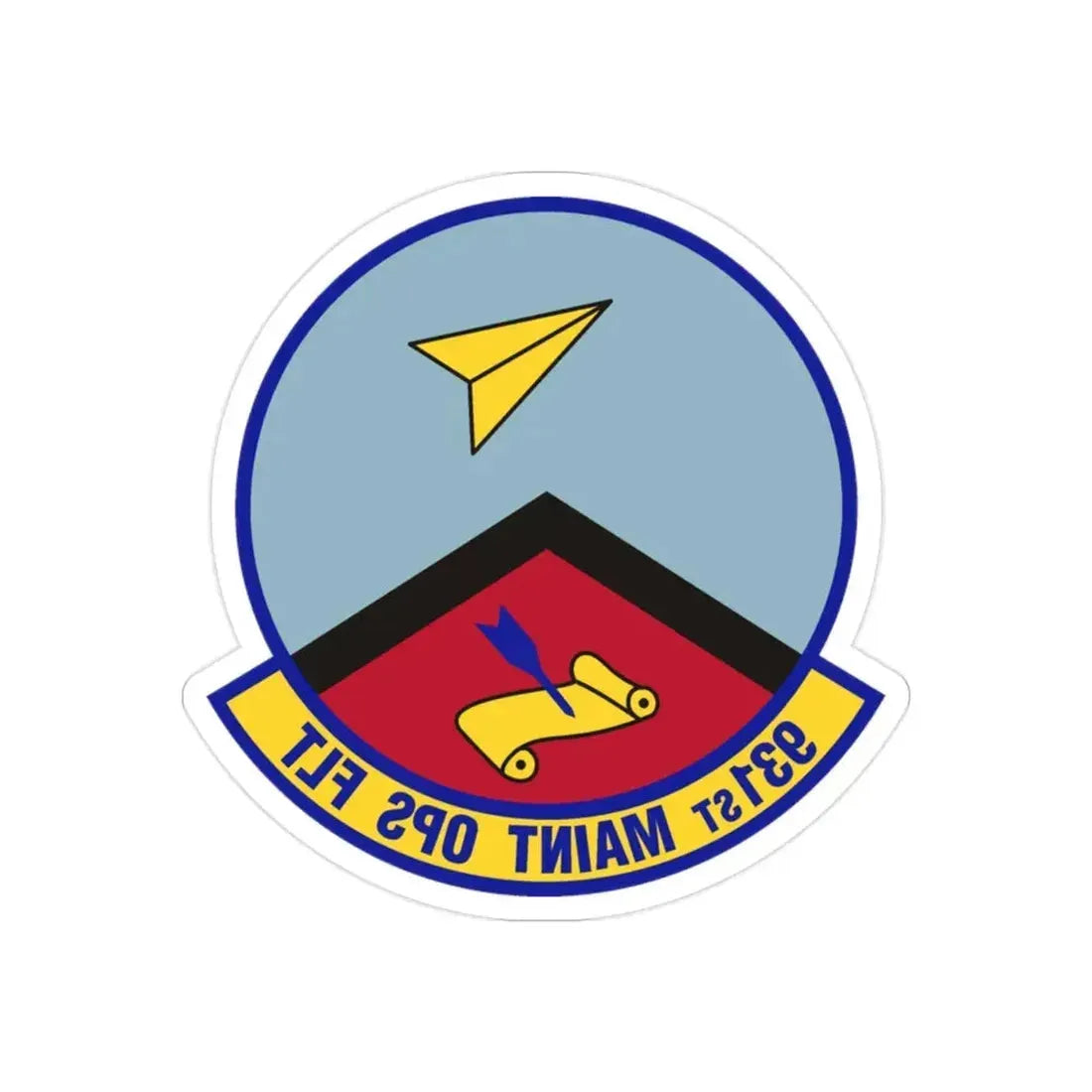 931st Maintenance Operations Flight (U.S. Air Force) REVERSE PRINT Transparent Die-Cut STICKER - The Sticker Space