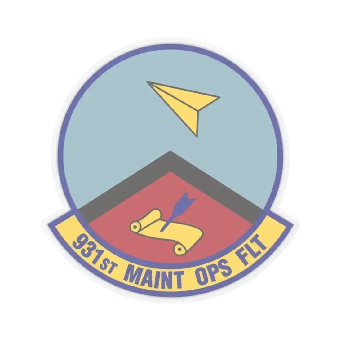 931st Maintenance Operations Flight (U.S. Air Force) STICKER Vinyl Kiss-Cut Decal 2 Inch Transparent - The Sticker Space