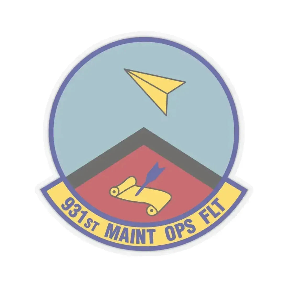 931st Maintenance Operations Flight (U.S. Air Force) STICKER Vinyl Kiss-Cut Decal 3 Inch Transparent - The Sticker Space