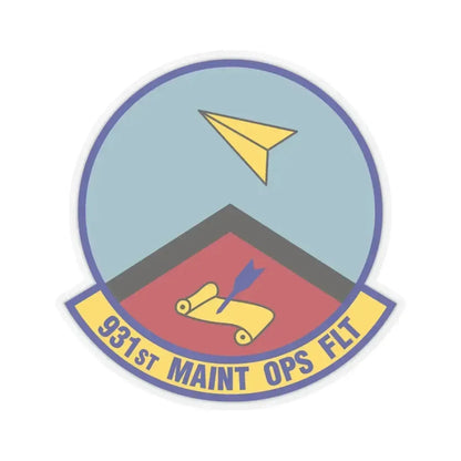 931st Maintenance Operations Flight (U.S. Air Force) STICKER Vinyl Kiss-Cut Decal 3 Inch Transparent - The Sticker Space