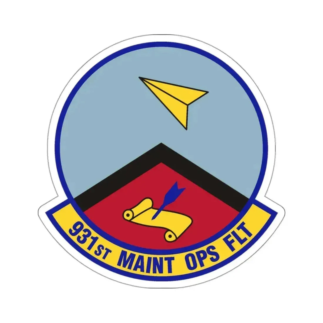 931st Maintenance Operations Flight (U.S. Air Force) STICKER Vinyl Kiss-Cut Decal 3 Inch White - The Sticker Space