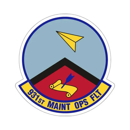 931st Maintenance Operations Flight (U.S. Air Force) STICKER Vinyl Kiss-Cut Decal 3 Inch White - The Sticker Space
