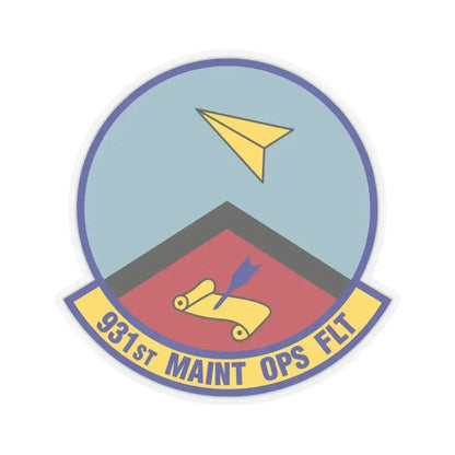 931st Maintenance Operations Flight (U.S. Air Force) STICKER Vinyl Kiss-Cut Decal 4 Inch Transparent - The Sticker Space