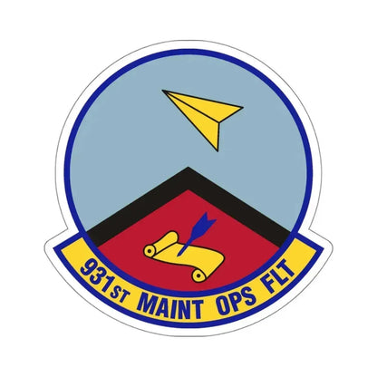 931st Maintenance Operations Flight (U.S. Air Force) STICKER Vinyl Kiss-Cut Decal 4 Inch White - The Sticker Space