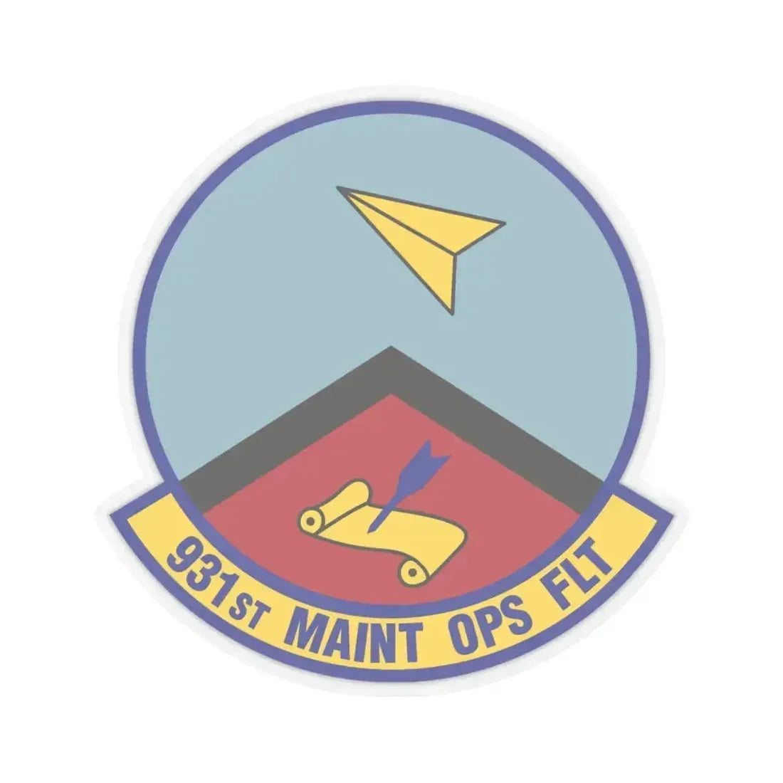 931st Maintenance Operations Flight (U.S. Air Force) STICKER Vinyl Kiss-Cut Decal 6 Inch Transparent - The Sticker Space