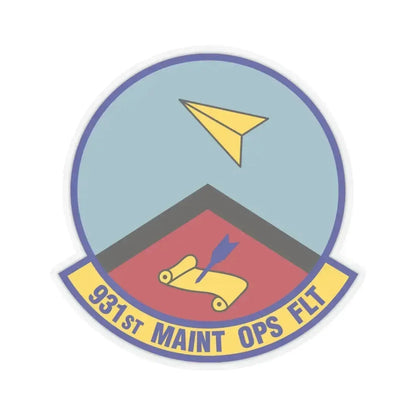 931st Maintenance Operations Flight (U.S. Air Force) STICKER Vinyl Kiss-Cut Decal 6 Inch Transparent - The Sticker Space