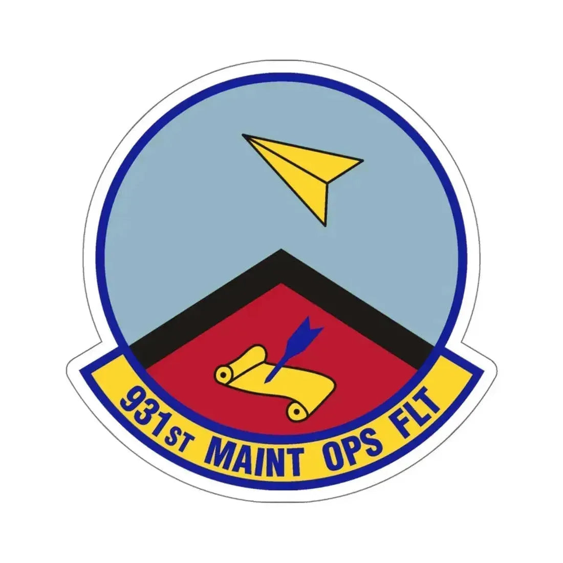 931st Maintenance Operations Flight (U.S. Air Force) STICKER Vinyl Kiss-Cut Decal 6 Inch White - The Sticker Space