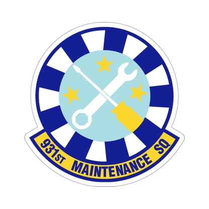 931st Maintenance Squadron (U.S. Air Force) STICKER Vinyl Die-Cut Decal-4 Inch-The Sticker Space