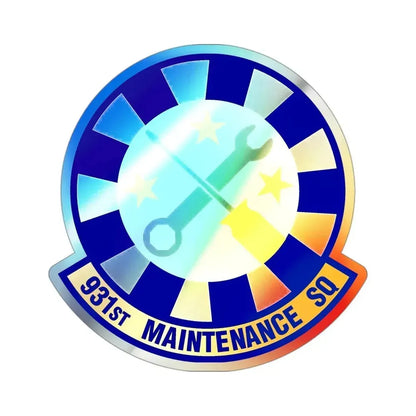 931st Maintenance Squadron (U.S. Air Force) Holographic STICKER Die-Cut Vinyl Decal 3 Inch Holographic - The Sticker Space