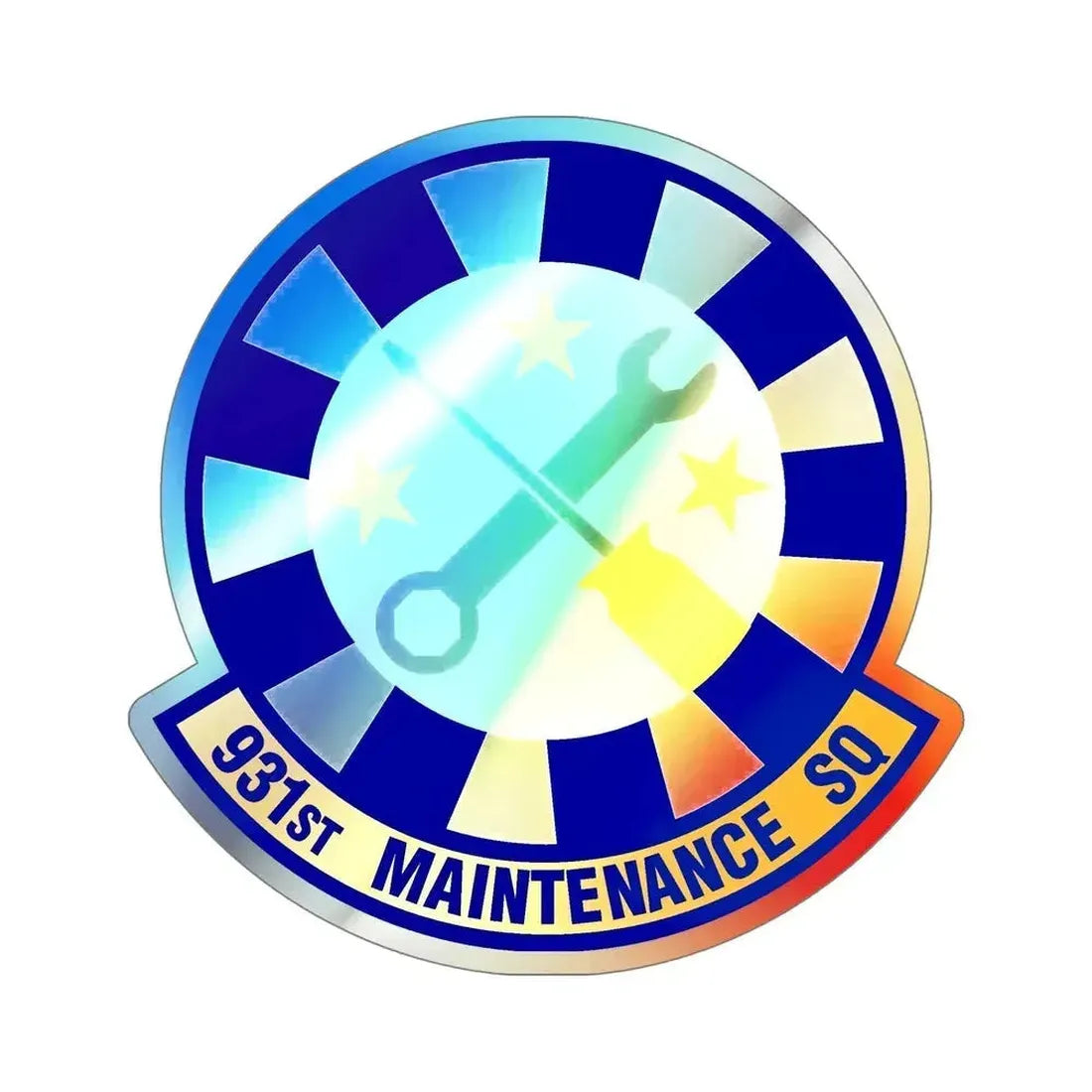 931st Maintenance Squadron (U.S. Air Force) Holographic STICKER Die-Cut Vinyl Decal 6 Inch Holographic - The Sticker Space